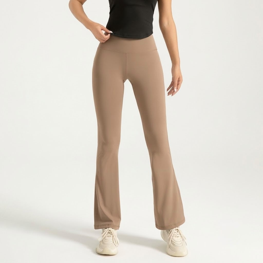 Leggings Acampanados Mujer Cintura Alta
