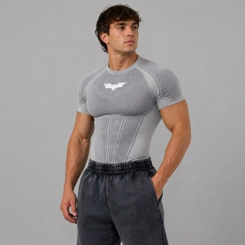 Camiseta de Compresión BATMAN Manga Corta Para hombre