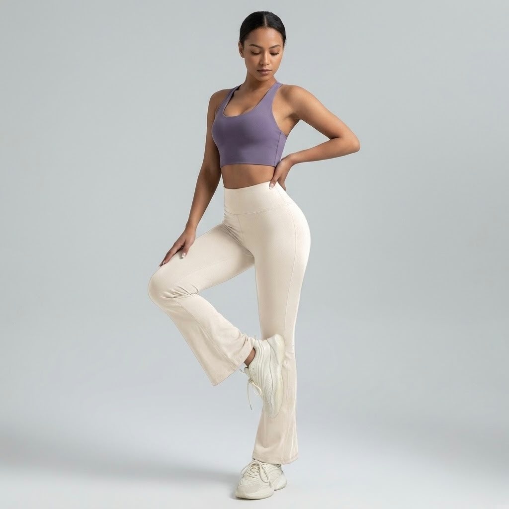 Leggings Acampanados Mujer Cintura Alta