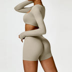 Conjunto Deportivo Seamless de Manga Larga 2 Piezas