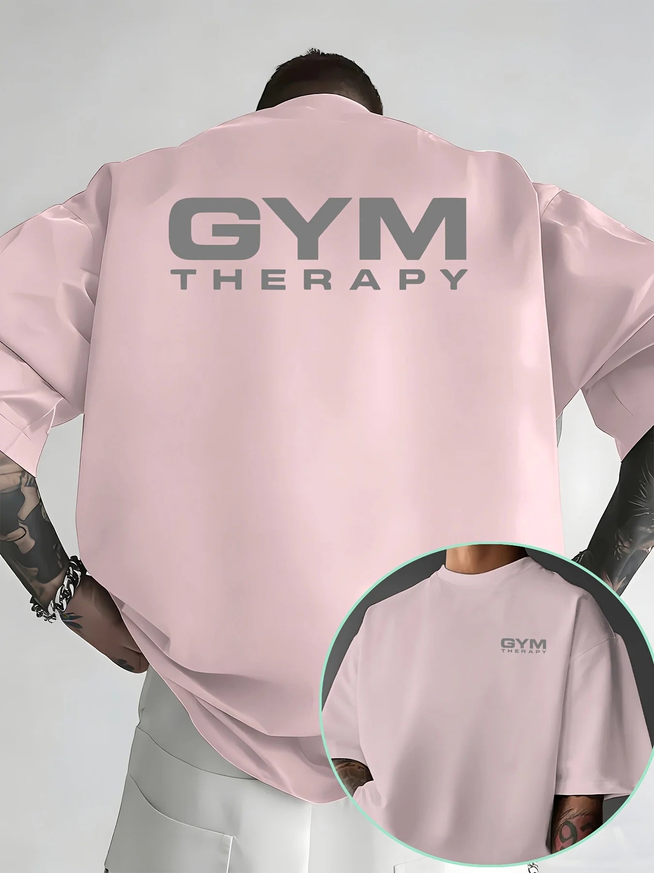 Camiseta Oversize "Gym Therapy"