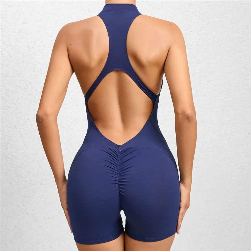 Mono Deportivo Push Up con Cremallera y Copas Integradas