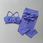 Conjunto Deportivo Seamless Mujer | Leggings de Cintura Alta y Top Deportivo con Relleno