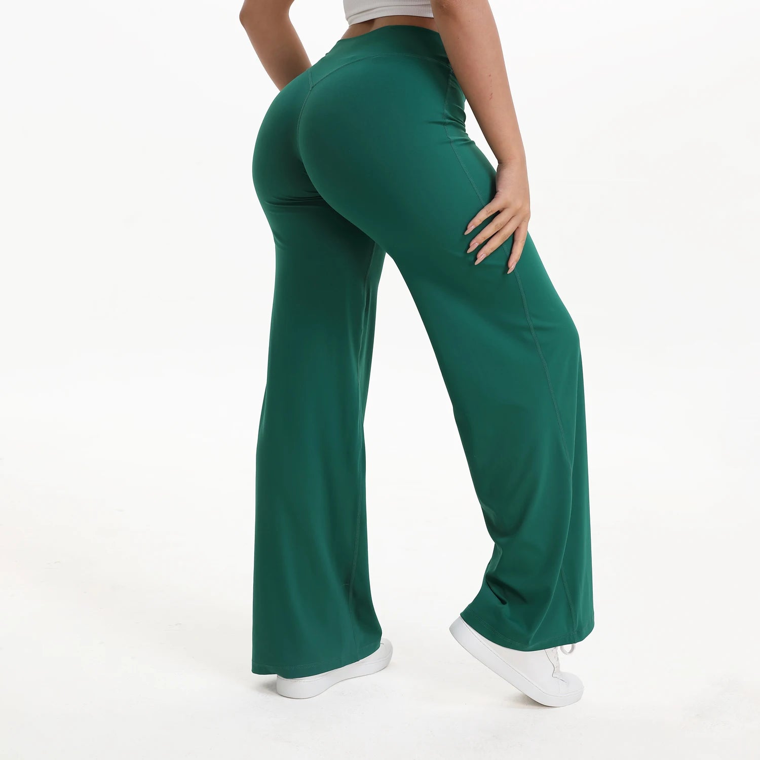 Leggings Deportivos Rectos Mujer Cintura Media