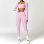 Conjunto Deportivo Seamless de Manga Larga 2 Piezas