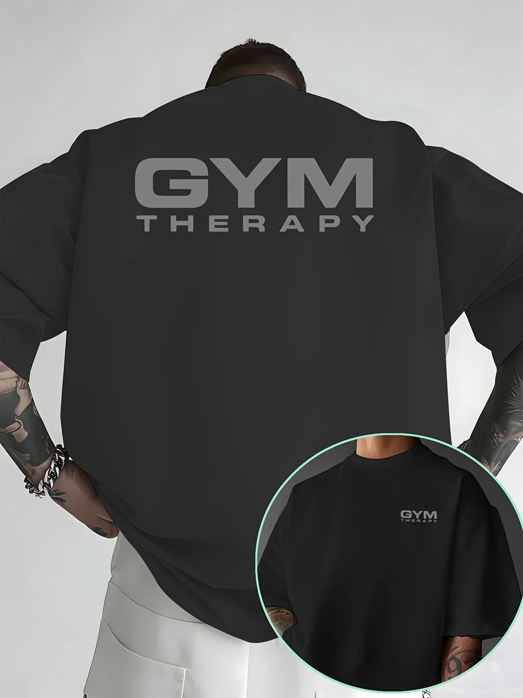 Camiseta Oversize "Gym Therapy"