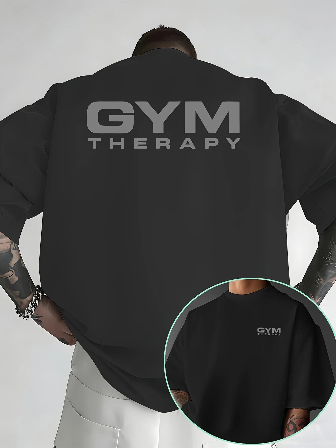 Camiseta Oversize "Gym Therapy"