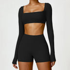 Conjunto Deportivo Seamless de Manga Larga 2 Piezas