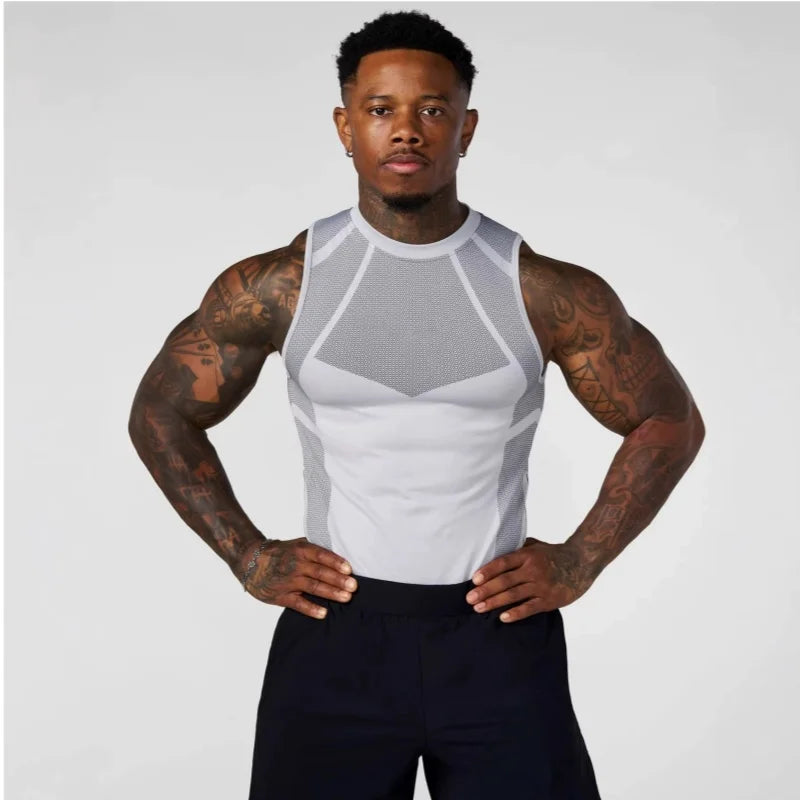 Camiseta Deportiva de Compresión Sin Mangas