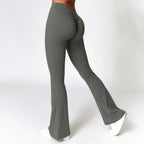Leggings Deportivos Acampanados Mujer con Cintura Alta en V