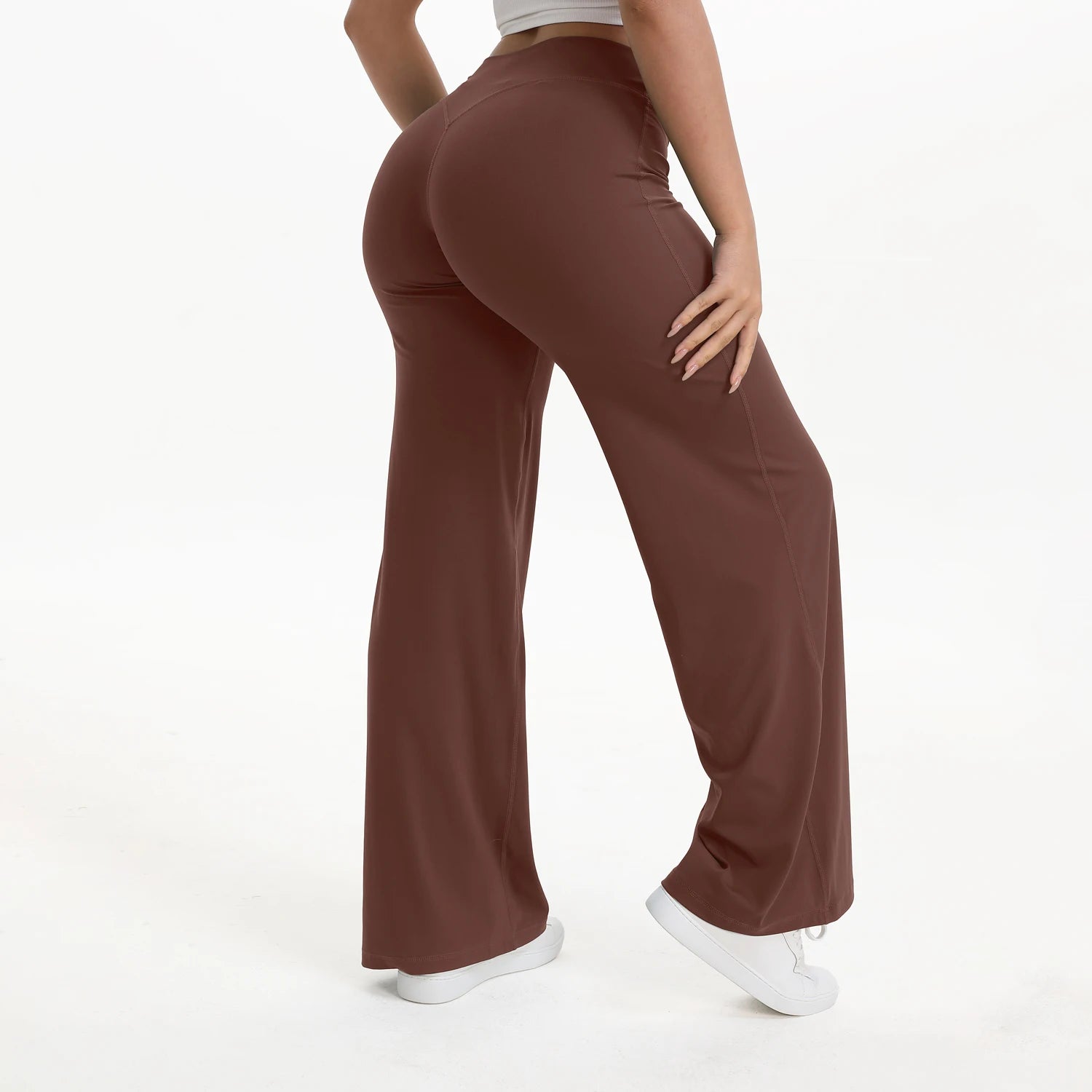 Leggings Deportivos Rectos Mujer Cintura Media