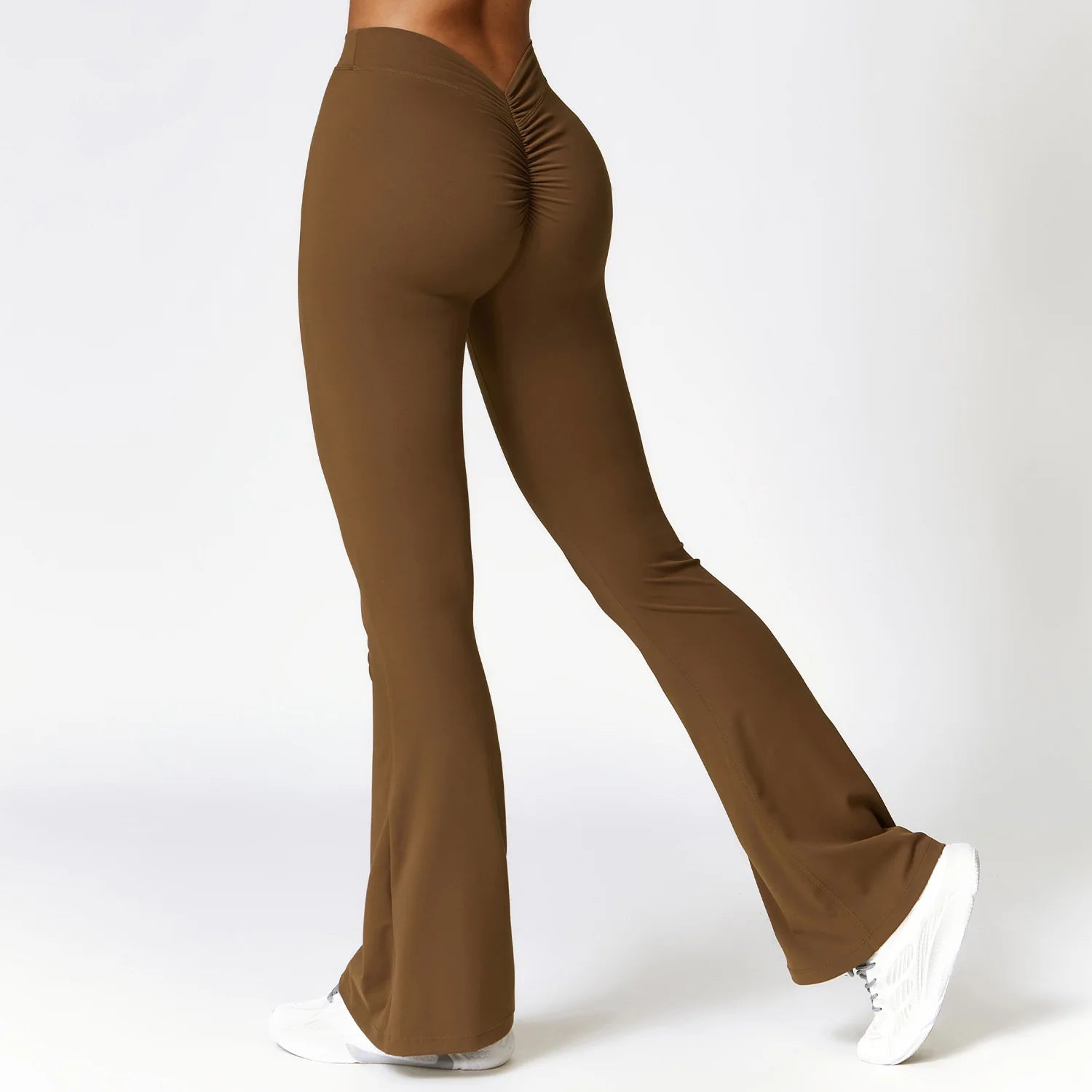 Leggings Deportivos Acampanados Mujer con Cintura Alta en V