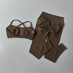 Conjunto Deportivo Seamless Mujer | Leggings de Cintura Alta y Top Deportivo con Relleno