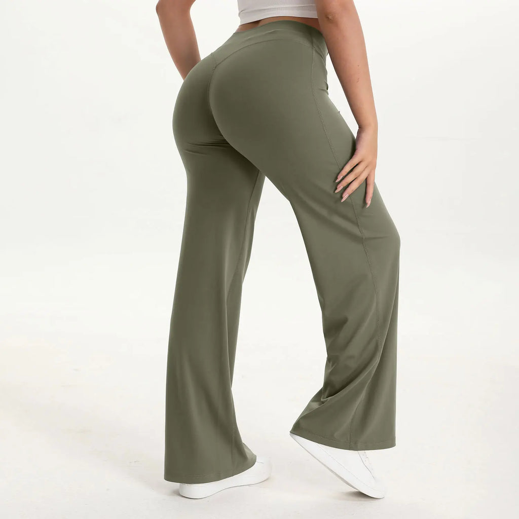 Leggings Deportivos Rectos Mujer Cintura Media