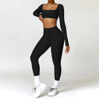 Conjunto Deportivo Seamless de Manga Larga 2 Piezas