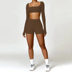 Conjunto Deportivo Seamless de Manga Larga 2 Piezas