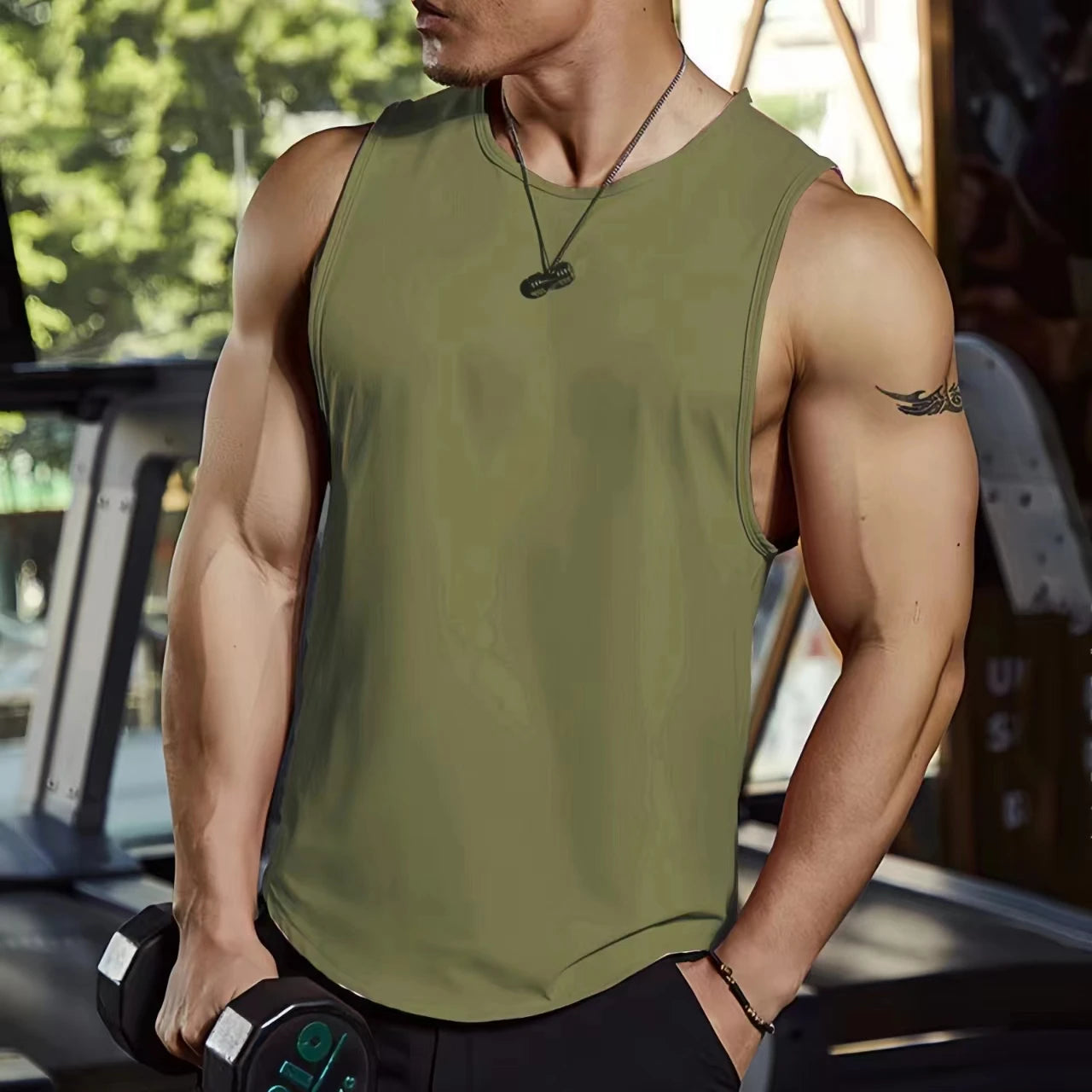 Camiseta Sin Mangas de Algodón