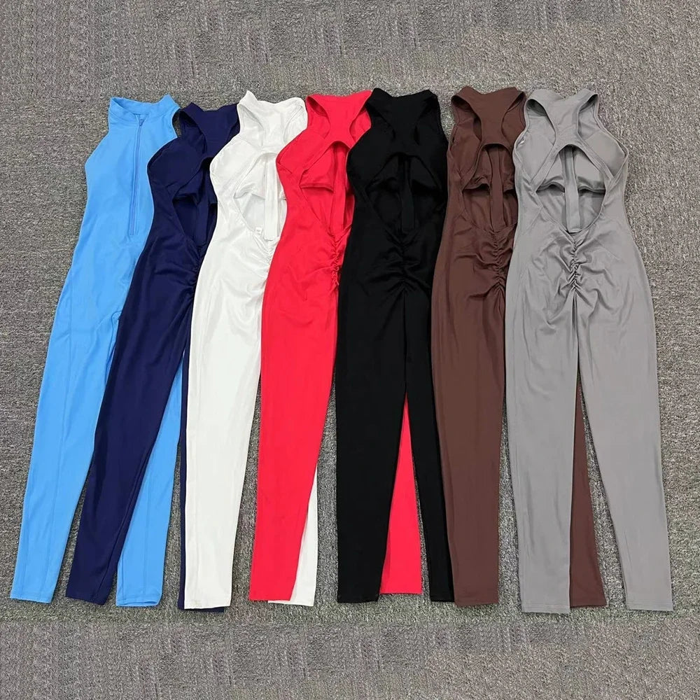 Mono Deportivo Push Up con Cremallera y Copas Integradas