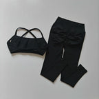 Conjunto Deportivo Seamless Mujer | Leggings de Cintura Alta y Top Deportivo con Relleno
