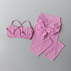 Conjunto Deportivo Seamless Mujer | Leggings de Cintura Alta y Top Deportivo con Relleno