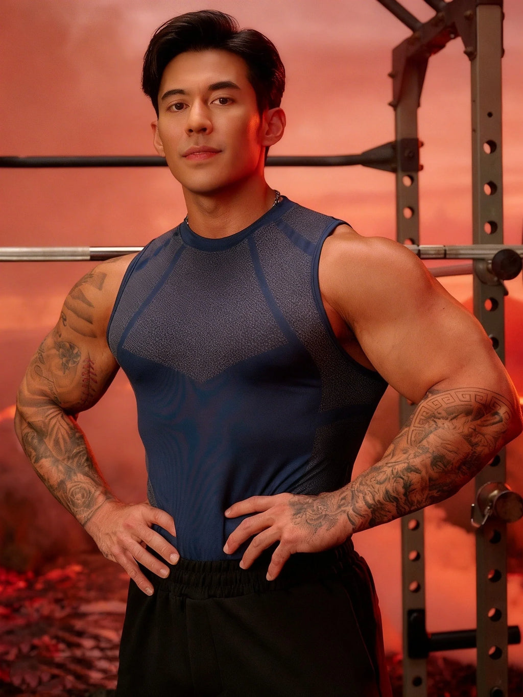 Camiseta Deportiva de Compresión Sin Mangas